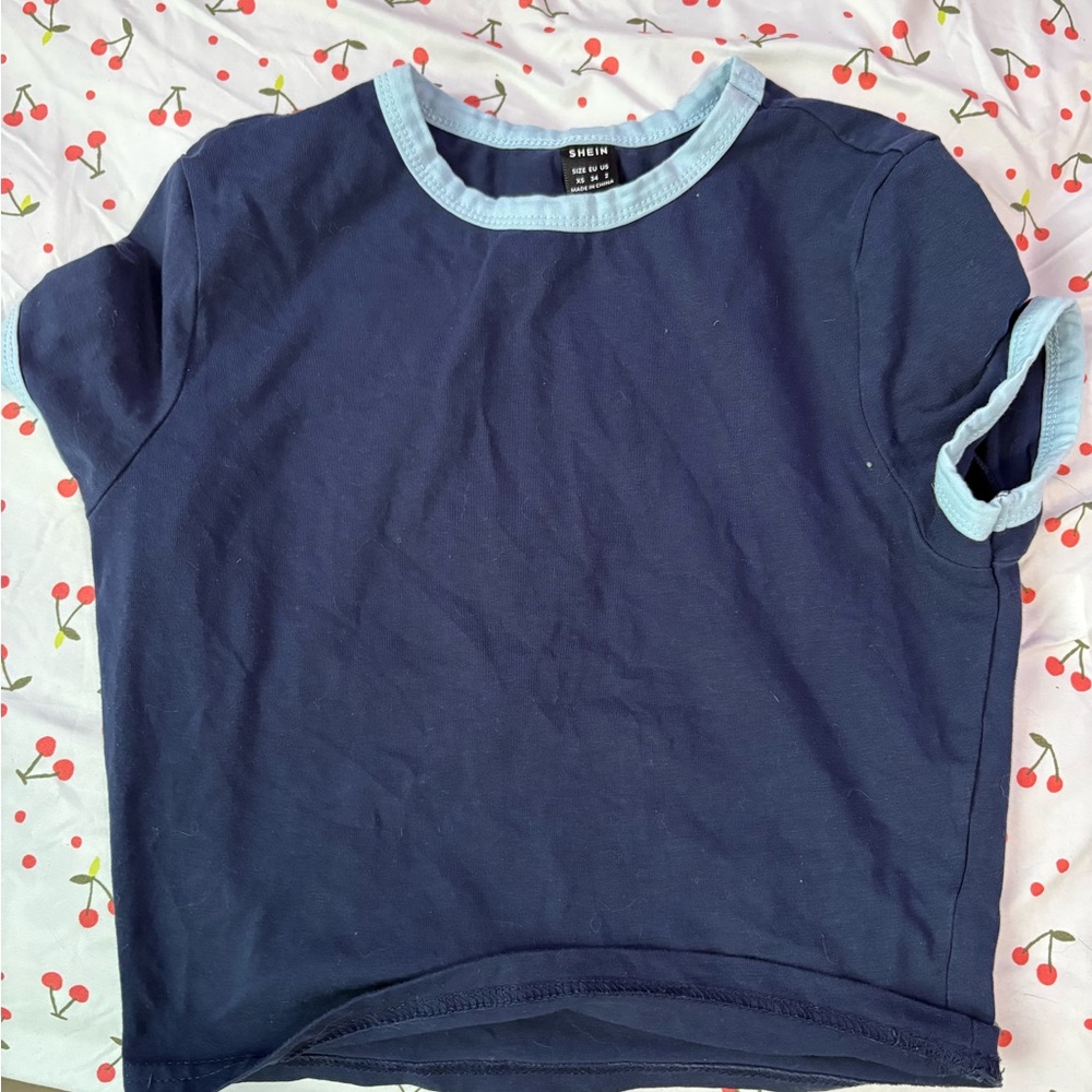 SHEIN Navy Blue T-Shirt